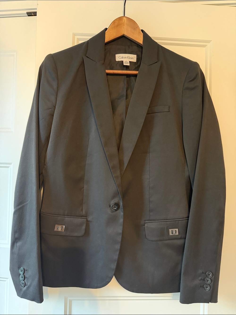 Calvin Klein Women’s Black Blazer - Classic Tailored Fit